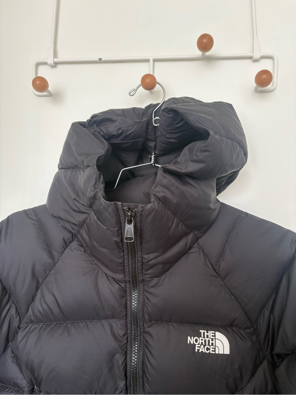 North Face Black Hydrenalite Down Hooded Puffer Jacket Size M - Picture 5 of 8